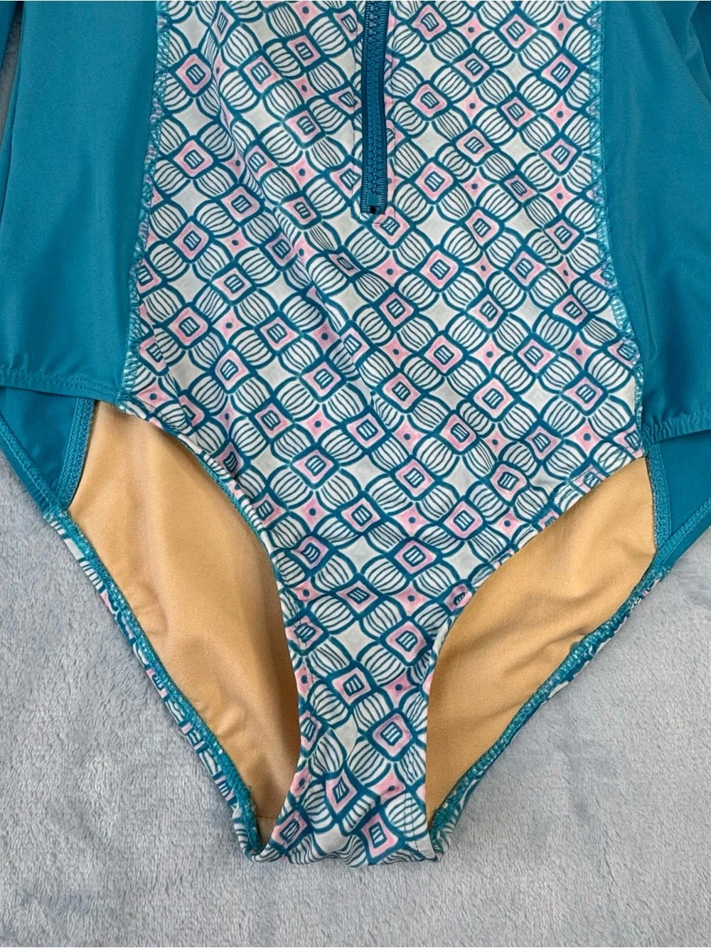 Cabana Life Preppy Geo One Piece Unisuit Long Sleeve Size M